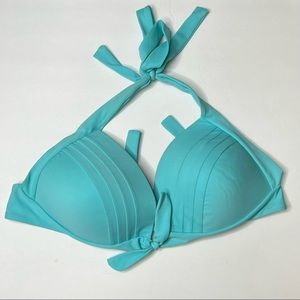 light blue push up triangle bikini top 3xl